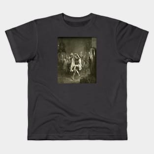 TamOShanter And The Witches Artistic Vector Grey Kids T-Shirt